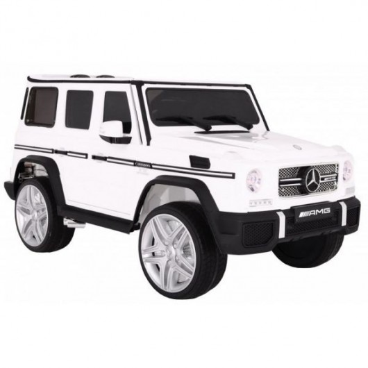Voiture Electrique 12v Mercedes G65 Blanche Metallisee Pack Luxe Cabriole Pro Cabriole Bebe