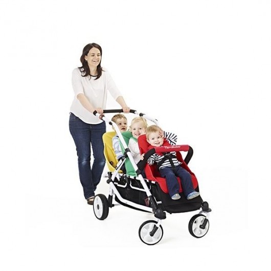 Poussette triple deals multicolore familidoo