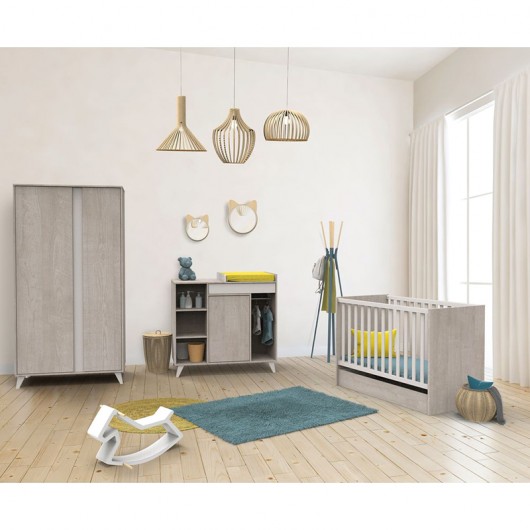 Lit Bebe Sauthon Nova Gris Loft 1 X 60 Cm