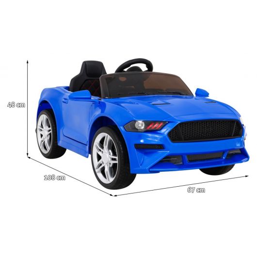 Voiture Electrique 12v Style Mustang Sport Gt Bleue Pack Luxe Cabriole Pro Cabriole Bebe