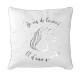 Coussin Licorne - 40 x 40 cm - Argent