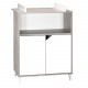 Commode 2 portes Scandi avec dispositif à langer - Sauthon - Gris